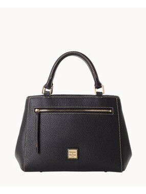NWT DOONEY & BOURKE Black Pebble Grain Leather Small Zip Crossbody Satchel